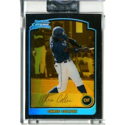2003 Bowman Chrome Gold Refractors #199 Chris Colton