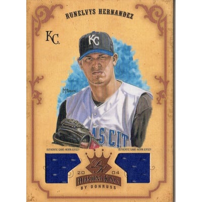 2004 Diamond Kings DK Materials Bronze #73 Run Hernandez Jsy-Jsy/30