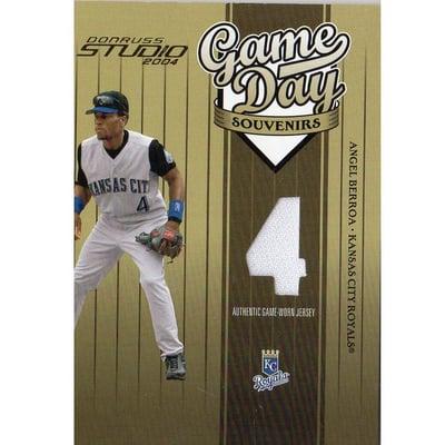 2004 Studio Game Day Souvenirs Number #42 Angel Berroa Jsy/100