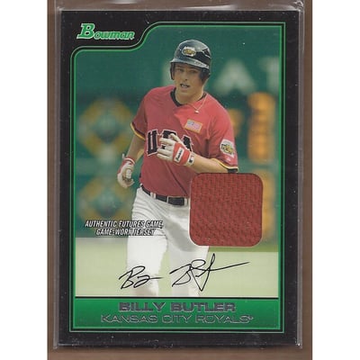 2006 Bowman Draft Future's Game Prospects Relics #36 Billy Butler Jsy B