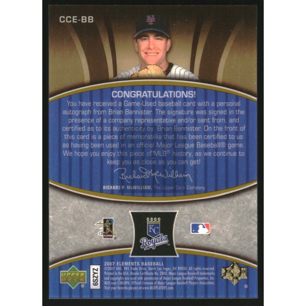 2007 Upper Deck Elements Clear Cut Elements Silver #BB Brian Bannister