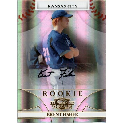 2008 Donruss Threads Signatures Gold #120 Brent Fisher/100