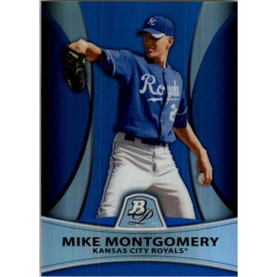 2010 Bowman Platinum Prospects Blue Refractors #PP12 Mike Montgomery