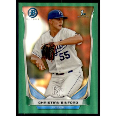 2014 Bowman Chrome Prospects Green Refractors #BCP29 Christian Binford