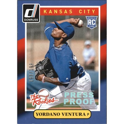 2014 Donruss The Rookies Press Proofs Silver #20 Yordano Ventura