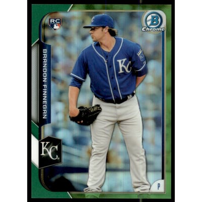 2015 Bowman Chrome Green Refractors #165 Brandon Finnegan