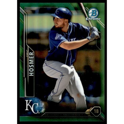 2016 Bowman Chrome Green Refractors #74 Eric Hosmer