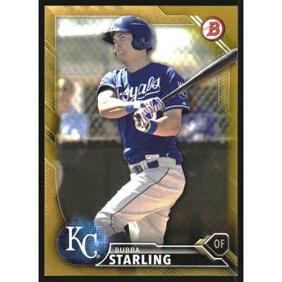2016 Bowman Prospects Gold #BP138 Bubba Starling