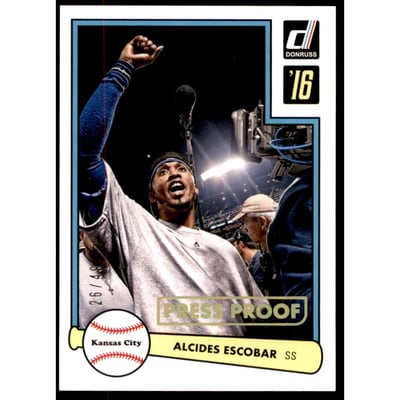 2016 Donruss '82 Gold Press Proof #37 Alcides Escobar