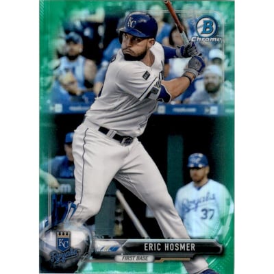 2017 Bowman Chrome Green Refractors #98 Eric Hosmer