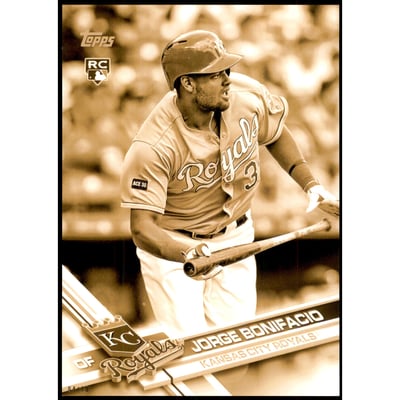 2017 Topps Update 5x7 Clear Gold #US51 Jorge Bonifacio
