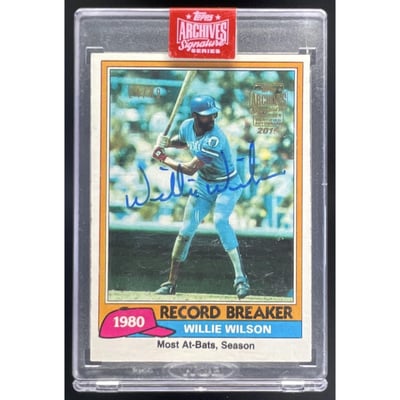 2019 Topps Archive Signature Series Willie Wilson Auto /99