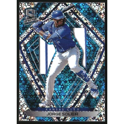 2020 Panini Spectra Silhouettes Neon Blue #22 Jorge Soler