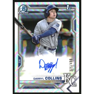 2021 Bowman Chrome Prospect Autographs Refractors #CPADC Darryl Collins