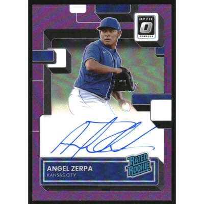 2022 Donruss Optic Rated Rookies Signatures Purple #56 Angel Zerpa/100