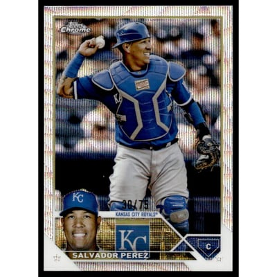 2023 Topps Chrome Blue Wave Refractors #165 Salvador Perez