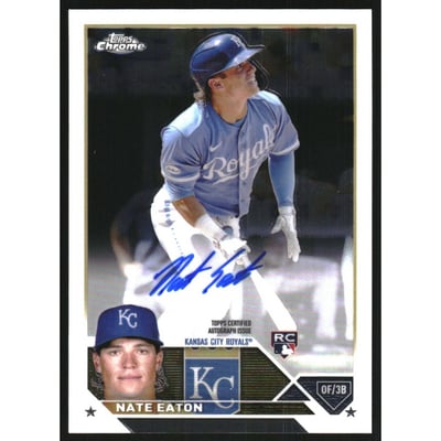 2023 Topps Chrome Rookie Autographs #RANE Nate Eaton