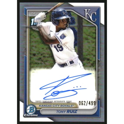 2024 Bowman Chrome Prospect Autographs Refractors #CPATR Tony Ruiz
