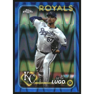 2024 Topps Chrome Blue RayWave Refractors #181 Seth Lugo