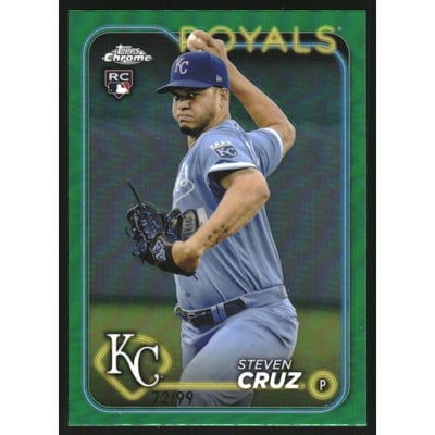 2024 Topps Chrome Green Refractors #187 Steven Cruz