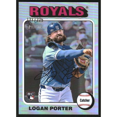 2024 Topps Heritage Chrome Silver Refractors #625 Logan Porter HN/225