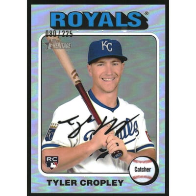 2024 Topps Heritage Chrome Silver Refractors #630 Tyler Cropley HN/225