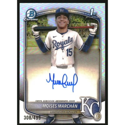2025 Bowman Chrome Prospect Autographs Refractors #CPAMM Moises Marchan
