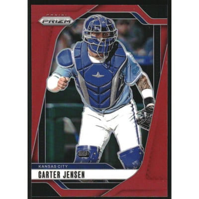 2025 Panini Prizm Prizms Red #166 Carter Jensen