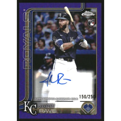 2025 Topps Chrome Update Autographs Purple Refractors #ACJR John Rave