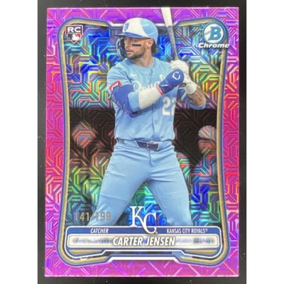 2026 Bowman Mega Box Chrome Pink Mojo Refractor #66 Carter Jensen RC /199