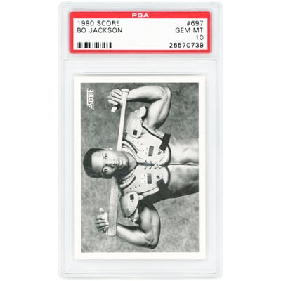 Bo Jackson Kansas City Royals 1990 Score #697 PSA Authenticated 10 Card 