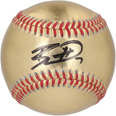 Bobby Witt Jr. Kansas City Royals Autographed Fanatics Authentic Gold Leather Baseball 