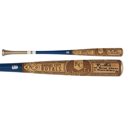 Bobby Witt Jr. Kansas City Royals Autographed Fanatics Authentic Pillbox Bat Company Mural Series Bat with "1st 30/30 Season In Royals History" Inscription - Limited Edition #1/10