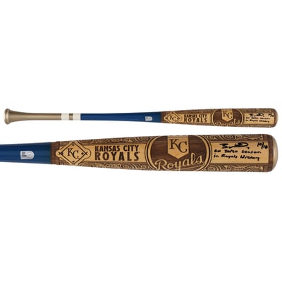 Bobby Witt Jr. Kansas City Royals Autographed Fanatics Authentic Pillbox Bat Company Mural Series Bat with "1st 30/30 Season In Royals History" Inscription - Limited Edition #10/10