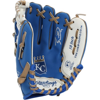 Bobby Witt Jr. Kansas City Royals Autographed Fanatics Authentic Rawlings 10" Collectible Team Logo Glove 