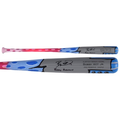 Bobby Witt Jr. Kansas City Royals Autographed Fanatics Authentic Victus Game Model Bat with "Bobby Baseball" Inscription - Art by JPO - Limited Edition of #1/1 - NF70444555