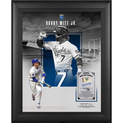 Bobby Witt Jr. Kansas City Royals Fanatics Authentic Framed 11" x 14" Showcase Collage with a Piece of Game-Used Ball - Limited Edition of 250