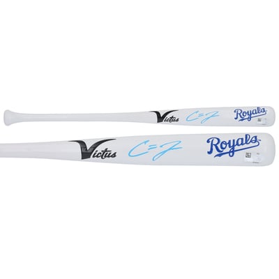 Carter Jensen Kansas City Royals Autographed Fanatics Authentic Victus Team ID Mini Bat 