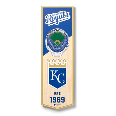 Kansas City Royals Fanpoint 6'' x 19'' 3D StadiumView Banner