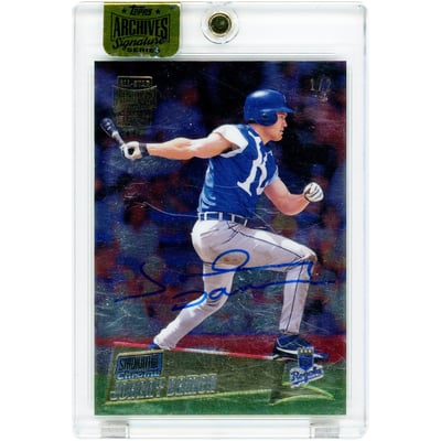 Johnny Damon Kansas City Royals Autographed 2016 Topps Archives Signature Series 2000 Topps Stadium Club Chrome #12 #1/2 Card