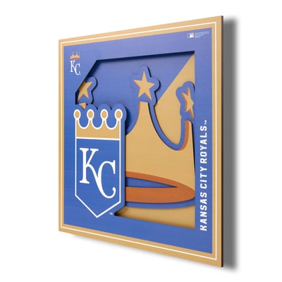 Kansas City Royals 12" x 12" 3D Logo Wall Art