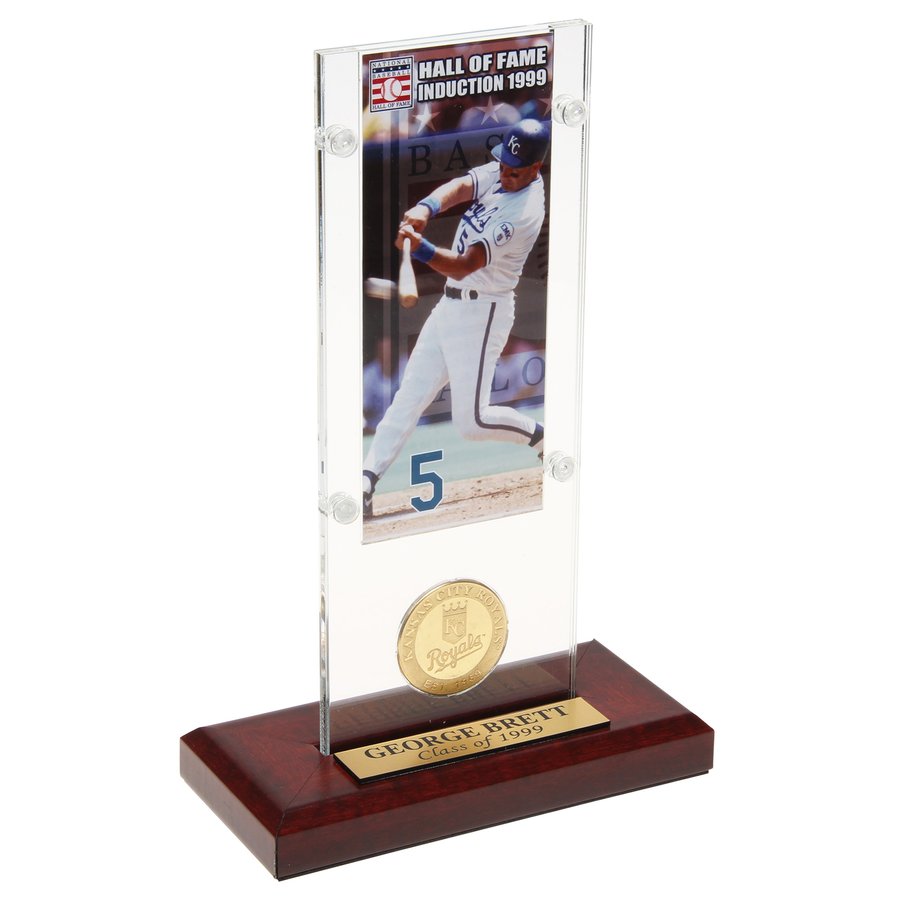 Kansas City Royals George Brett Hall of Fame Ticket & Coin