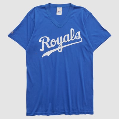 Kansas City Royals Majestic 2000s T-shirt - Blue - XS by Fanatics Real Vintage