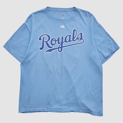 Kansas City Royals Majestic 2009 T-shirt - Light Blue - L by Fanatics Real Vintage