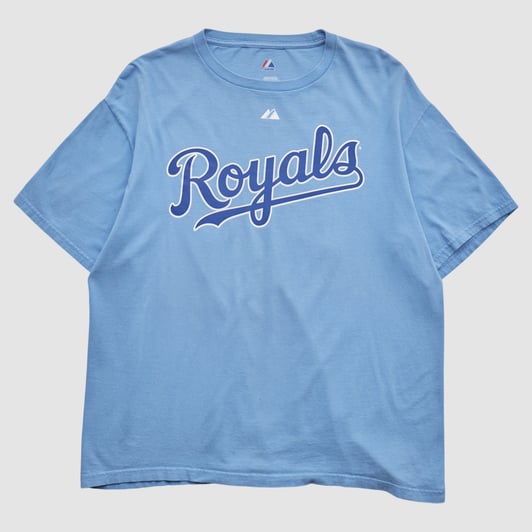 Kansas City Royals Majestic 2009 T-shirt - Light Blue - L by Fanatics Real Vintage