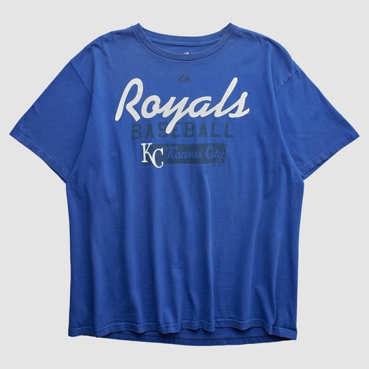Kansas City Royals Majestic 2010s T-shirt - Blue - XL by Fanatics Real Vintage