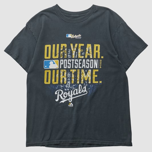 Kansas City Royals Majestic 2014 T-shirt - Black - M by Fanatics Real Vintage