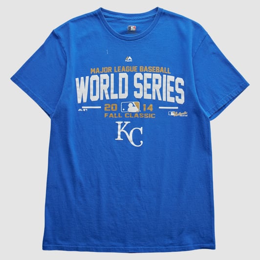 Kansas City Royals Majestic 2014 T-shirt - Blue - S by Fanatics Real Vintage