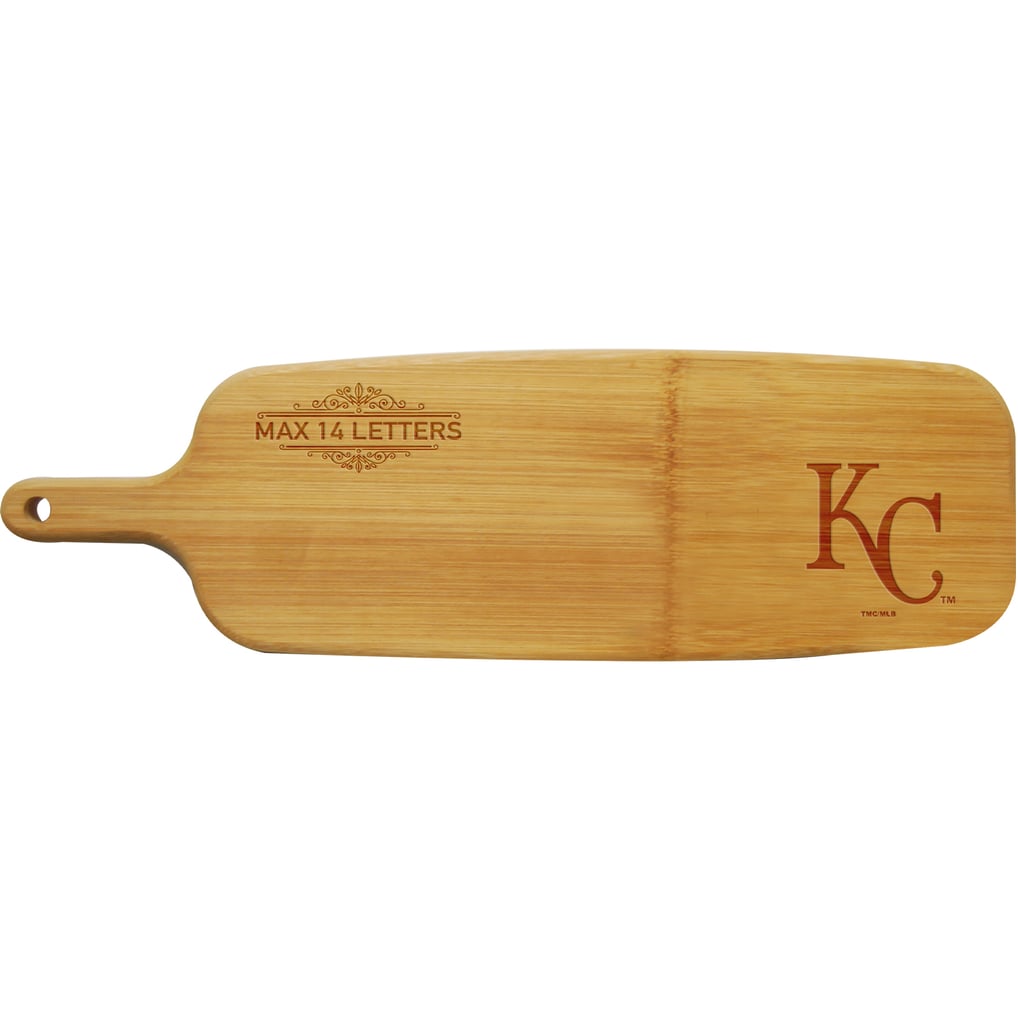 Kansas City Royals Personalized Bamboo Paddle Serving Board