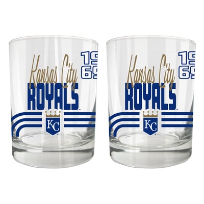 Kansas City Royals Two-Piece 12oz. Heritage Rocks Glass Set